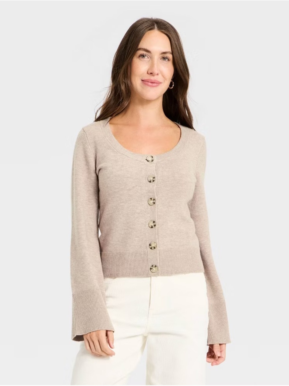 Women's Button-Down Scoop Neck Cardigan Sweater - Universal Thread XL